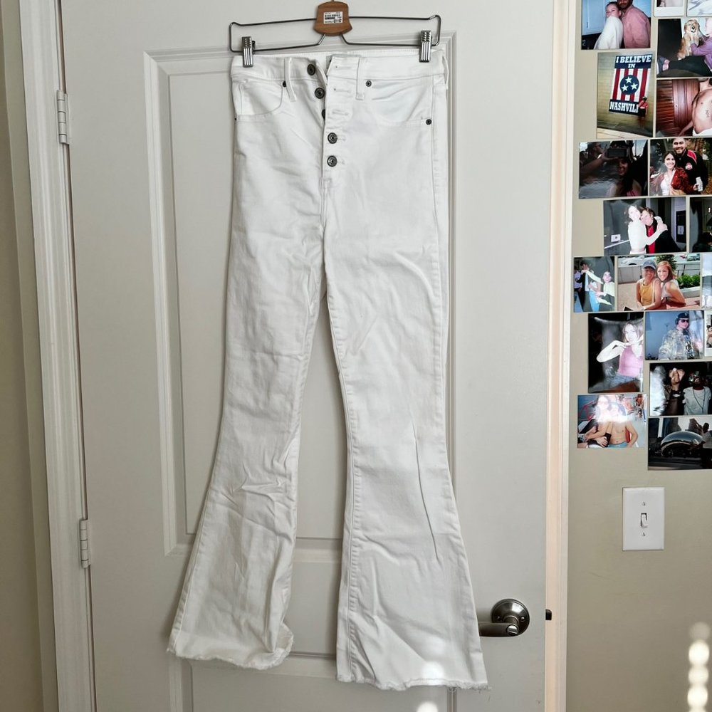 White High Waisted White Jeans Abercrombie